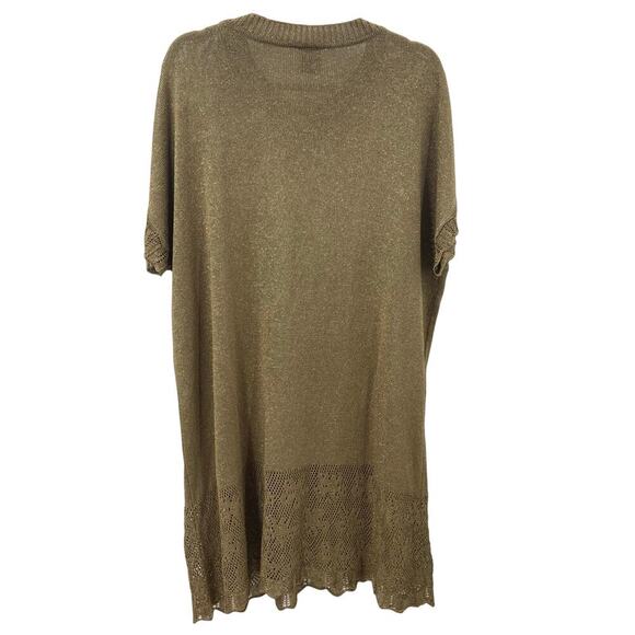 Attic And Barn M / L Metallic Shimmer Dress Short Sleeve Knit - Picture 8 of 8